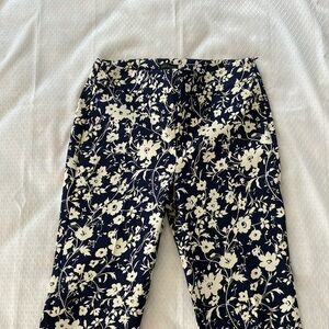 Talbots Chatham Navy and Ivory Ankle Pant Like New